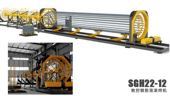 Good price 21KW Hydraulic Rollers Pile Cage Welding Machine High Concentricity online